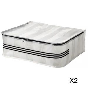 2X IKEA GÖRSNYGG GORSNYGG Storage Case, White/Clear, 22"x19"x7" (405.041.93) NEW
